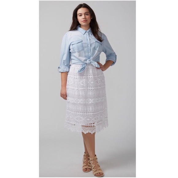 Lane Bryant Dresses & Skirts - Lane Bryant Crochet Skirt
